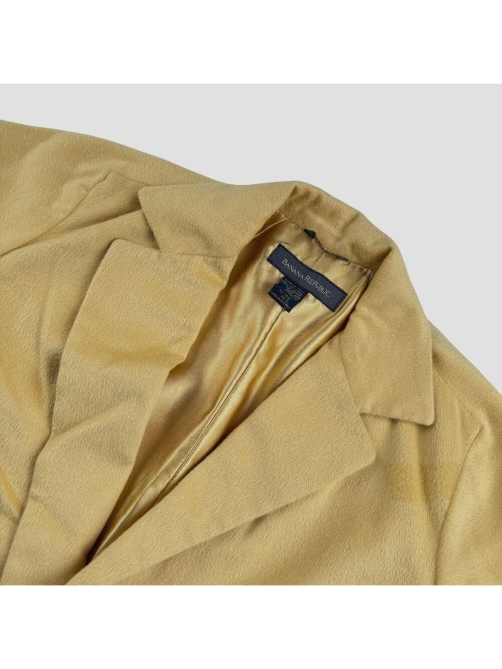 Banana Republic Women’s Wool/Cashmere Blend Blazer Jacket Yellow • Italy • XS
